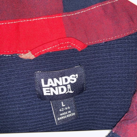 Lands End flannel jacket size large NWOT - Picture 2 of 3